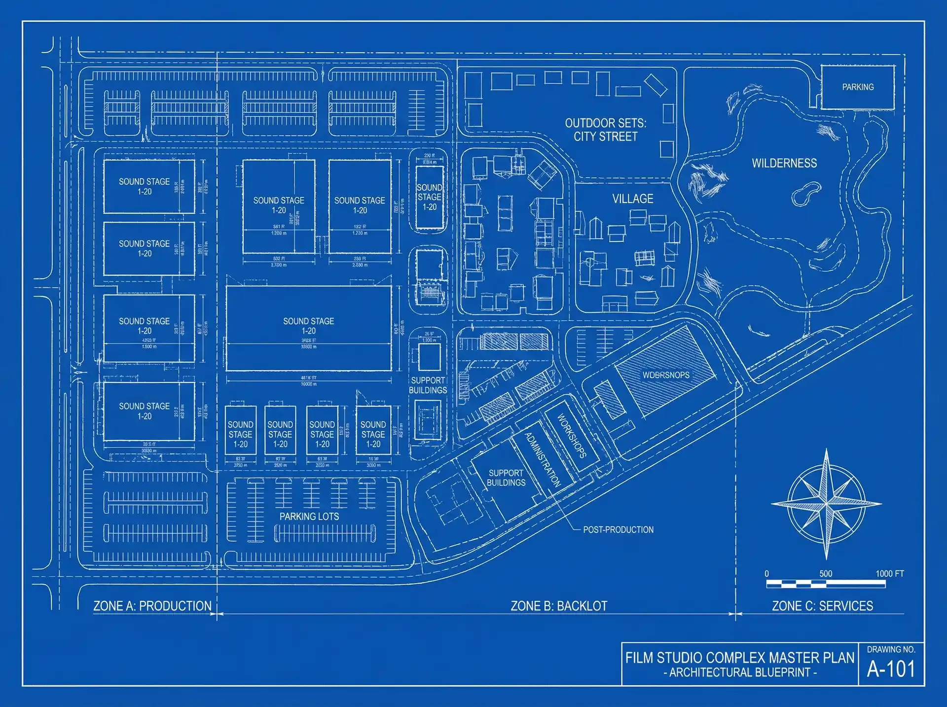 瘦子探花 明星基地 - 东方影都综合体总平面图